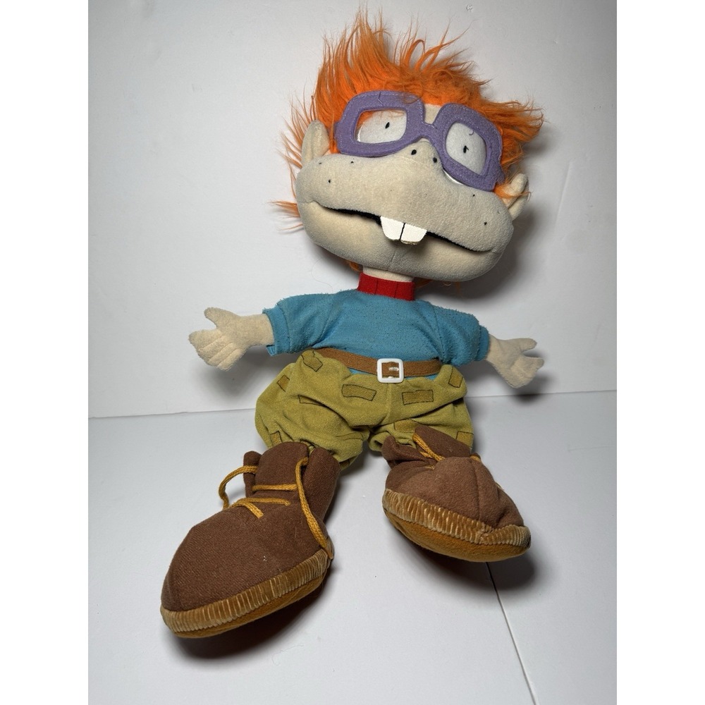 Vintage 1997 Chuckie Finster Rugrats Medium 17" Plush Doll Mattel RARE